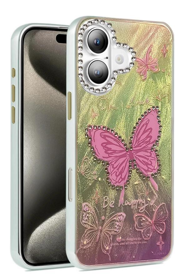 iPhone 16 Kılıf Blade Aynalı Desenli Kapak - Desen 5-(5796) - Image 1