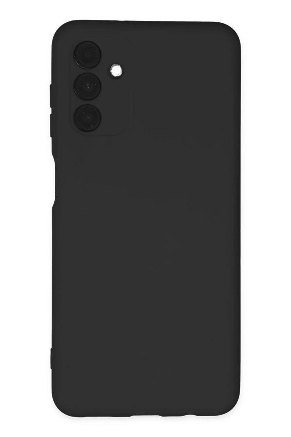 Samsung Galaxy A04S Kılıf Nano içi Kadife Silikon - Siyah-(5796) - Image 1