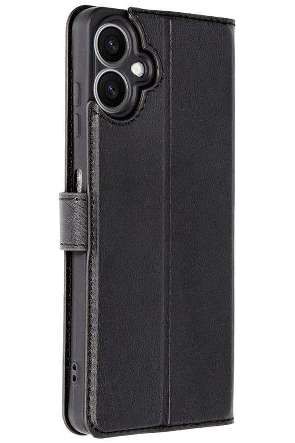 Samsung Galaxy A06 Kılıf Trend S Plus Kapaklı Kılıf - Siyah-(5796) - Image 1