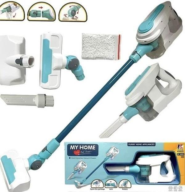 Pilli Işıklı Gerçekçi Eğitici Evcilik Mutfak Oyuncak Hediye Dikey Süpürge Seti - Image 1