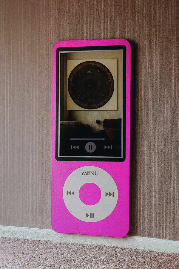 Sagasis Retro İPodd Mp3 Görünümlü Duvar Aynası-Dekoratif Renkli Ayna (150X58 Cm) - Image 1