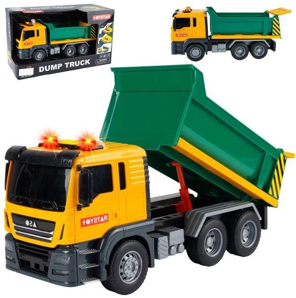 Sesli Işıklı Pilli Damperli Oyuncak Harfiyat Kamyonu  - Image 1