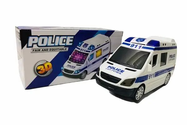 Tıfıl Toys Pilli Işıklı Müzikli Oyuncak Polis Minübüsü - 329 - Image 1