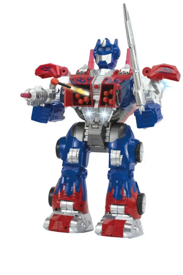 Toycraft Uzaktan Kumandalı Sünger Atan Işıklı Sesli Transformers Dev Robot (ITEM KOD : 6020/6021) MAVİ - Image 1
