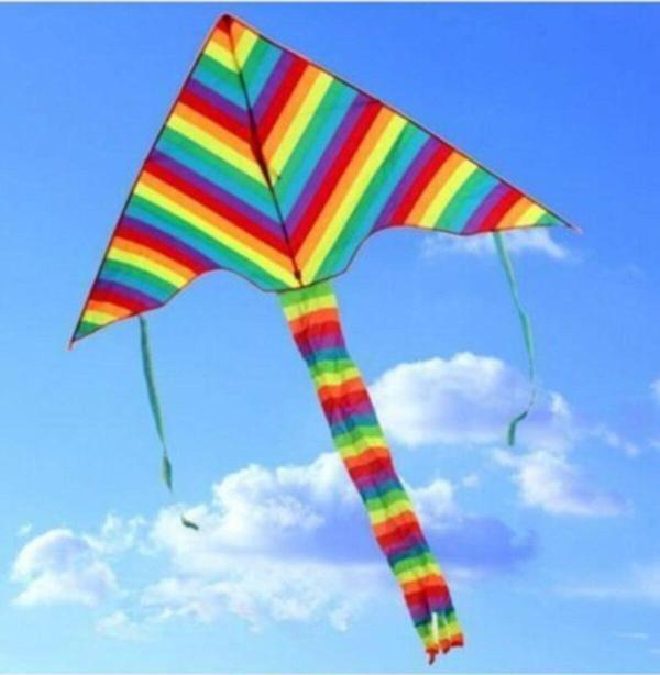 Gülen Uçurtma Gökkuşağı Uçurtma - Büyük Boy - 215 Cm - Image 1