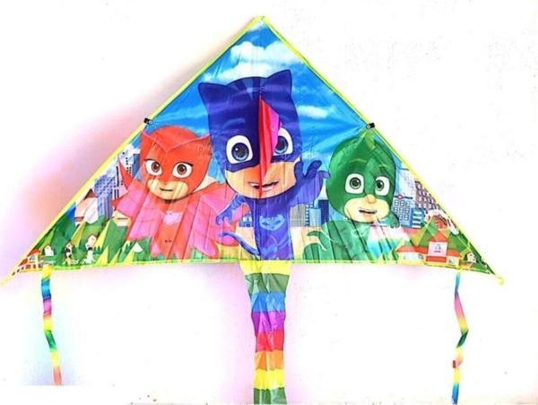 Mavikraliyetilan Pj Masks Maskeliler 3d Dijital Basklı 2021 Model Yeni Uçurtma En 100cm Boy 120 Cm - Image 1