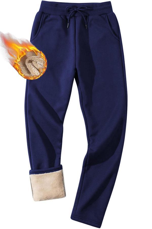 Ghassy Co. Erkek Ultra Termal Kışlık Sherpa Astarlı Aktif Koşu Normal Paça Jogger Eşofman Altı  - Image 1