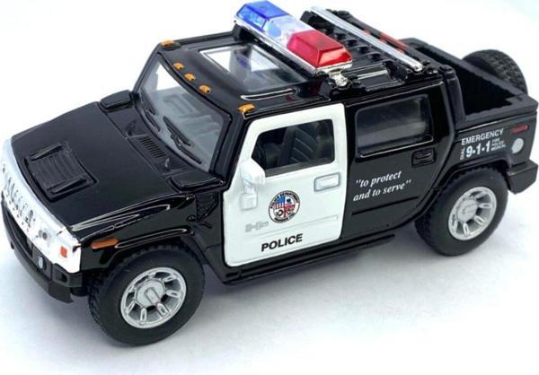 Kinsmart 2005 Hummer H2 Sut (police) - Çek Bırak 5inch. Lisanslı Model Araba, Oyuncak Araba 1:40 - Image 1