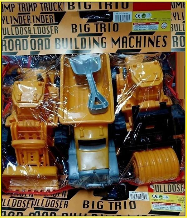 Hepsilazım IşMakinesı Seti 3'lü Dozer Kamyon Silindir Asfalt Kürekli Kum Kamyon Excavator 25cm - Image 1