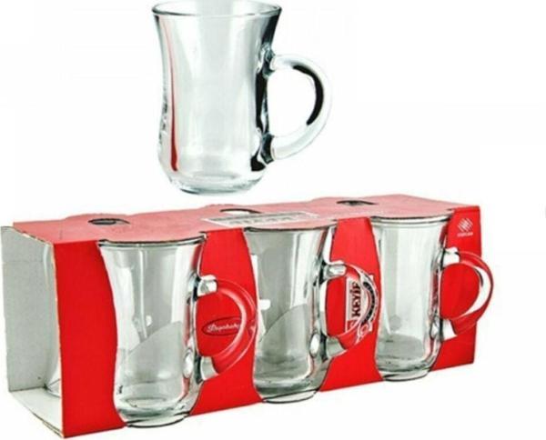 Paşabahçe 55411 Sade Keyif Kulplu Çay Bardağı 140 Cc 6 Lı - Image 1