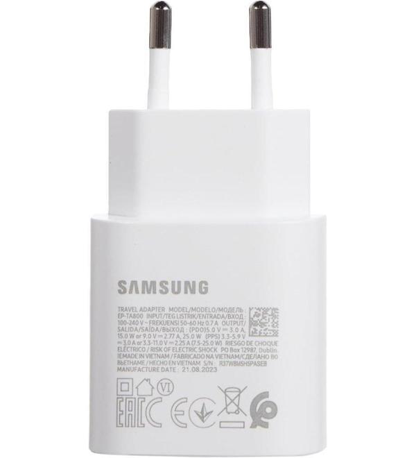 Samsung Ta800 Şarj Kafası 25W Hızlı Şarj Beyaz (Kablosuz) - Image 1
