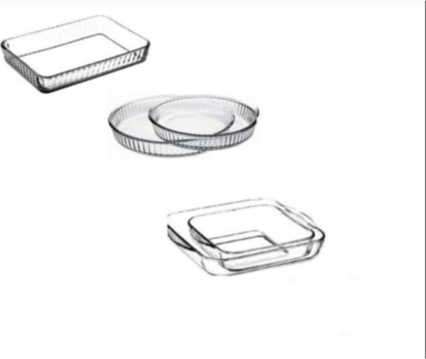 Paşabahçe Fırın Tepsisi- 5'li Borcam Set Fma02253 Fma04596 Fma03121 322 - Image 1
