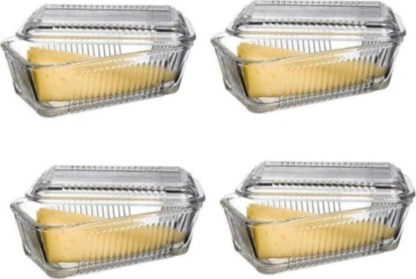 Paşabahçe Frigo Kapaklı Kahvaltılık - Tereyağlık Peynirlik Bölmesizü 4 Lü Set 072oa - Image 1