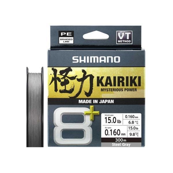 Shimano Kairiki 8+ İp Misina 300m Steel Gray PE 1.2 0.16mm / 9.8kg - Image 1