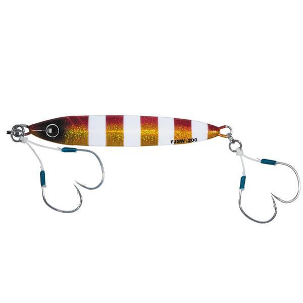 Major Craft First Jig Slow FJSW-250gr #48 Zebra Red Gold Glow - Image 1