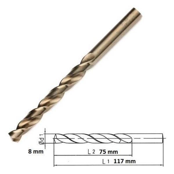 Makina Takım Mte HSS-E Altın Seri İnox Delme Matkap Ucu 8 mm - Image 1