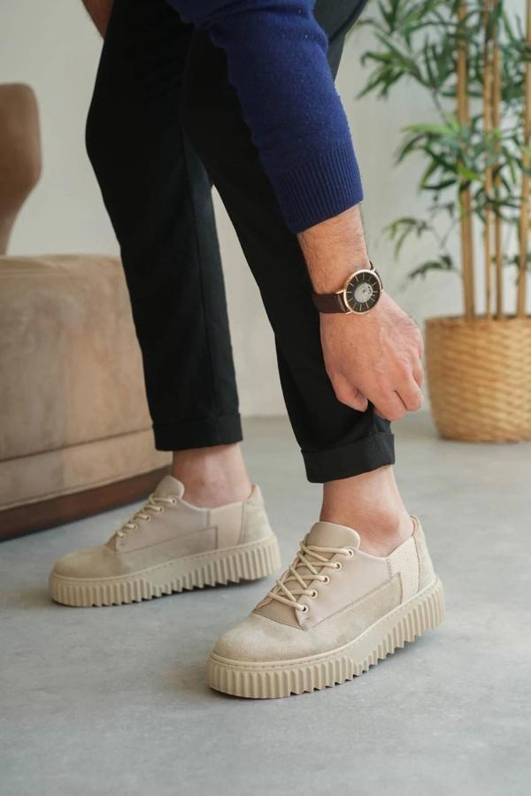 BİÇOMİ KB-X516 Kuback Bej Süet Günlük Erkek Ayakkabı - Image 1