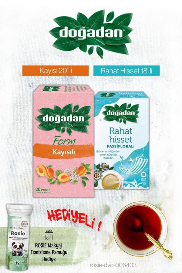 Doğadan Rahat Hisset Passifloralı ve Kayısılı Poşet Çay ve Rosie Hediyeli - Image 1