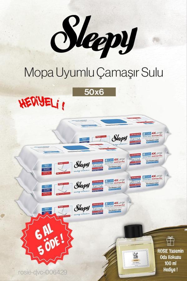 Sleepy 6 AL 5 ÖDE Çamaşır Sulu Mopa Uyumlu 50'li, Rosie Yasemin Oda Kokusu - Image 1