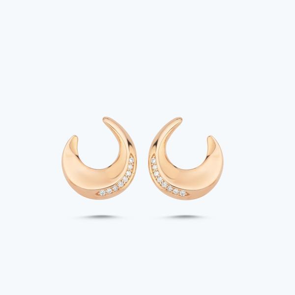 Pırlanta Hilal Küpe - Image 1