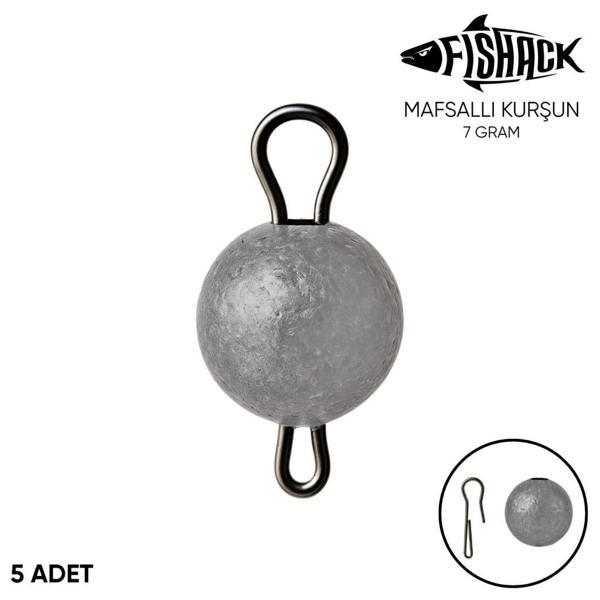 Mafsallı Kurşun - Hareketli İğne Kurşunu - Fishack - 7 Gram - 5'li Paket - Image 1