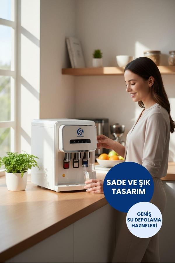 Arıtmalı Tezgah Üstü Su Sebili 80 GPD RO - Sıcak, Ilık ve Soğuk (Üreticiden) - Image 1