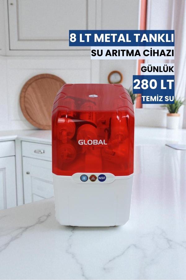Su Arıtma Cihazı 8lt Kapalı Kasa | 5 Filtreli RO Sistem | Ters Ozmoz | (Üreticiden) - Image 1