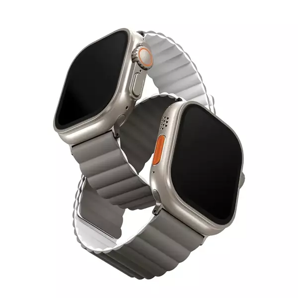 Uniq Revix Reversible Watch 44/45/46/49mm Manyetik Kordon - Gri-Beyaz - Image 1