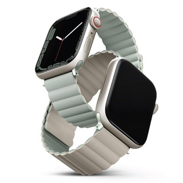 Uniq Revix Reversible Watch 44/45/46/49mm Manyetik Kordon - Yeşil-Bej - Image 1