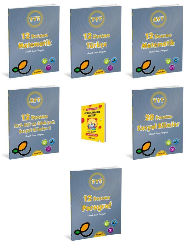 Endemik TYT - AYT Eşit Ağırlık 6lı Deneme Seti ve Planlama Defteri - Endemik Yayınları - Image 1