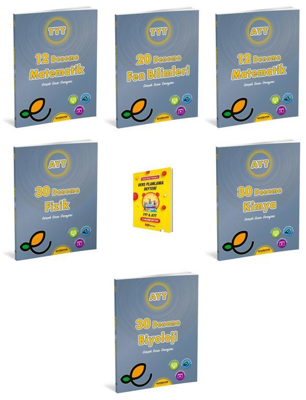 Endemik TYT AYT Sayısal 6lı Deneme Seti ve Planlama Defteri - Endemik Yayınları - Image 1