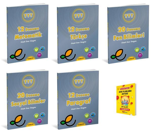 Endemik TYT Matematik Fen Türkçe Sosyal ve Paragraf 5li Denemeleri + Planlama Defteri - Endemik Yayınları - Image 1