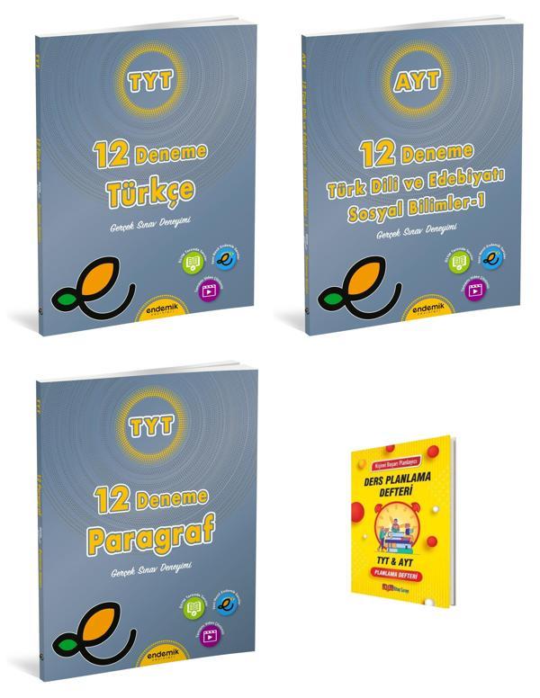 Endemik TYT Türkçe Paragraf ve AYT Edebiyat Denemeleri + Planlama Defteri - Endemik Yayınları - Image 1