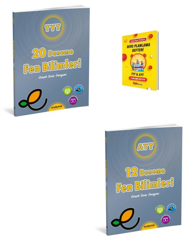 Endemik TYT ve AYT Fen Bilimleri Denemeleri + Planlama Defteri - Endemik Yayınları - Image 1