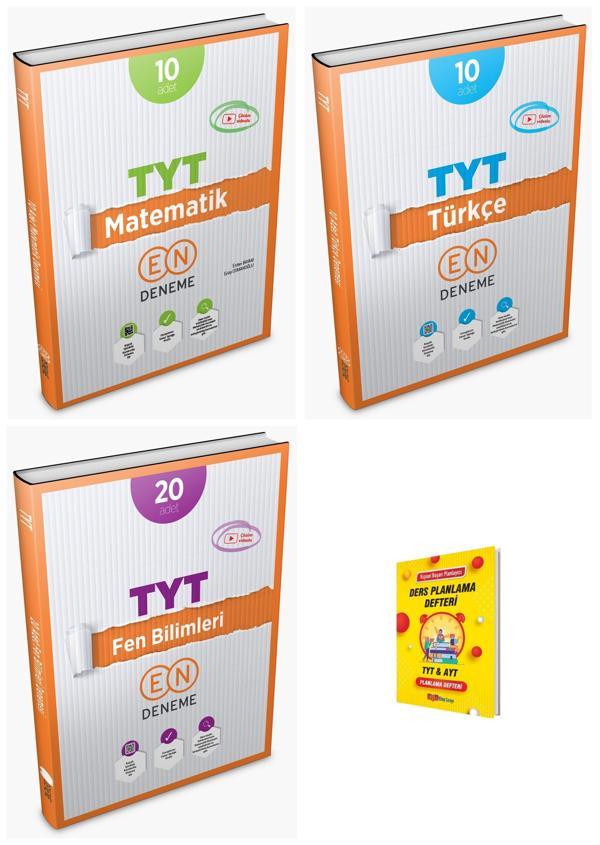 En Deneme TYT Matematik Fen ve Türkçe 3lü Deneme Seti + Planlama Defteri - Arı Yayıncılık - Image 1