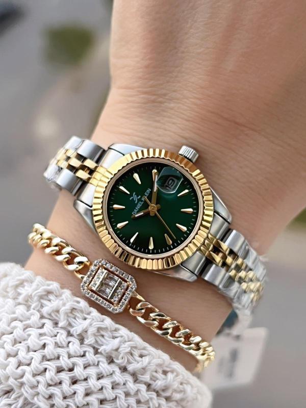 Daniel Klein Çelik Kordonlu 2 Yıl Garantili 3 Atm Suya Dayanıklı Kadın Kol Saati+Bileklik BD.10030.5 - Image 1