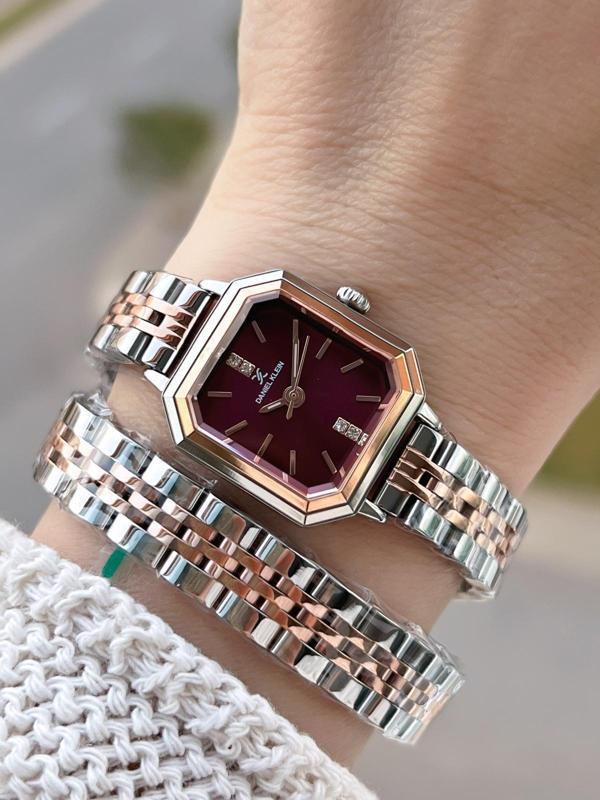 Daniel Klein Dolamalı Çelik Kordonlu 2 Yıl Garantili 3 Atm Suya Dayanıklı Kadın Kol Saati+Bileklik 4 - Image 1