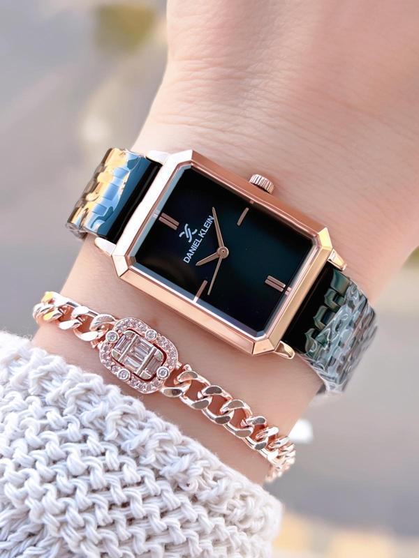 Daniel Klein Çelik Kordonlu 2 Yıl Garantili 3 Atm Suya Dayanıklı Kadın Kol Saati+Bileklik BD13785.10 - Image 1