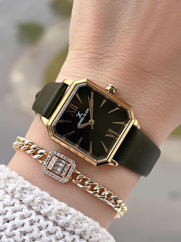 Daniel Klein Deri Kordonlu 2 Yıl Garantili 3 Atm Suya Dayanıklı Kadın Kol Saati+Bileklik BD.13939.4 - Image 1