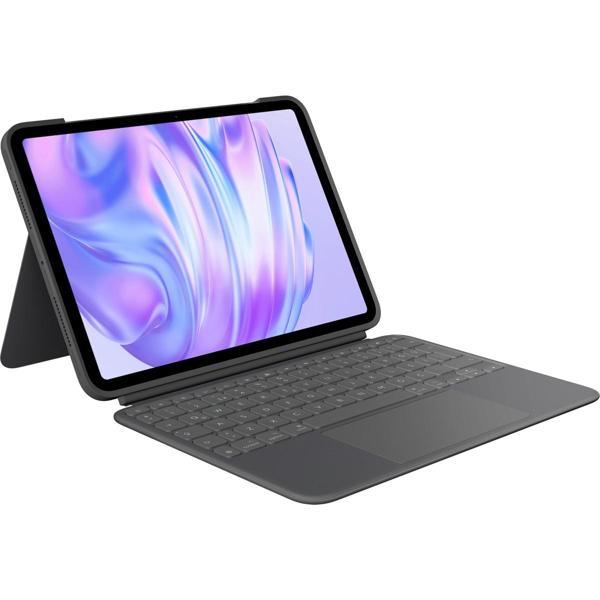 Logitech Combo Touch 11 inç iPad Pro M4 ile Uyumlu Türkçe Klavyeli Tablet Kılıfı - Gri - Image 1