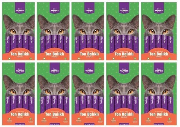 Kiwi Pets Kycc-50352 Yammies Ton Balıklı - Somonlu Sıvı Kedi Ödül Maması*10 Paket - Image 1