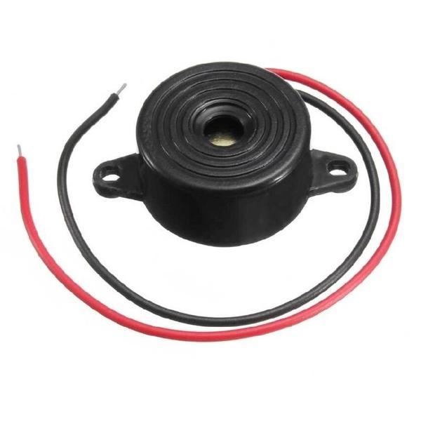 3-24V Devreli 22.6mm Kulaklı Buzzer - Siyah - Image 1