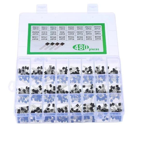 480 Adet Transistör Seti TO-92 Kılıf 24 Çeşit - Kutulu - Image 1