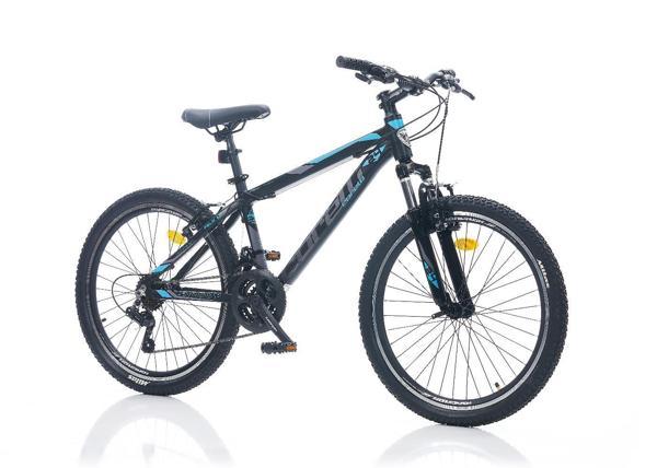 CORELLİ FELİX 3.2 ERKEK DAĞ BİSİKLETİ 305H V 24 JANT 21 VİTES SİYAH MAVİ TURKUAZ - Image 1