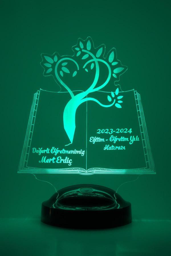Sevgili Öğretmenim Kişiye Özel Öğretmenler Günü Konsept Hediye 3 Boyutlu Led Lamba - Image 1