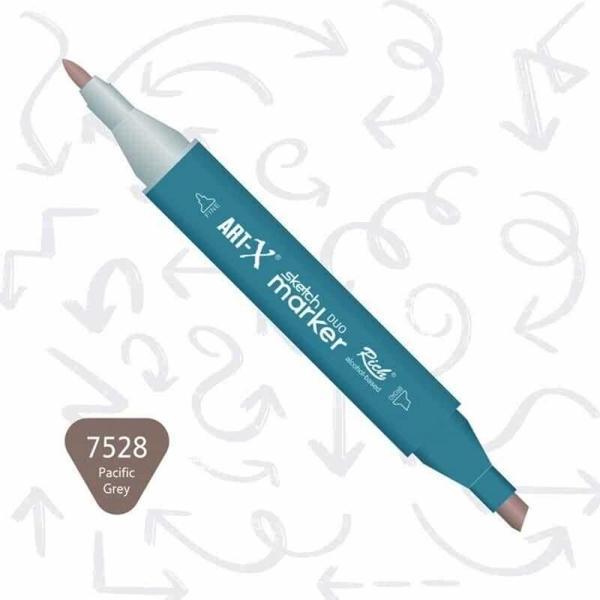 Supertrend Sketch Marker Duo Çift Uçlu Marker Kalem 7528 Pacific Grey - Image 1