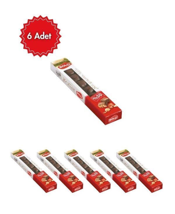 Bolçi Sütlü Fındıklı Çikolata 65 gr 6'lı Avantaj Paketi - Image 1