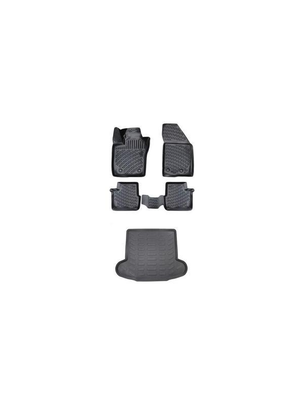 Rizline Fiat Egea Sedan 3D Havuzlu Paspas 2015 Sonrası + Bagaj Havuzu - Image 1