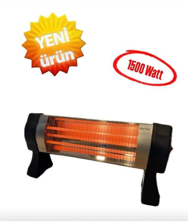 onix ON 1500 Elektrikli Soba Isıtıcı 3 Çubuklu Emniyetli Alüminyum Gövde 1500W - Image 1