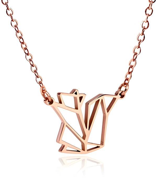 Sincap Origami Gümüş Kolye - Rose - Image 1